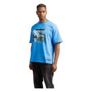 Carlo Colucci Icarius Herr T-shirt - Blå - Casual och Trendig Blue, He...