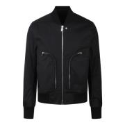 Rick Owens Canvas Bomberjacka Black, Herr