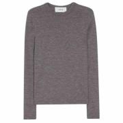 Róhe Fin Merino Långärmad Blus Gray, Dam