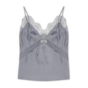 Anine Bing Amelie satin topp Gray, Dam