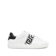 Versace Platta skor med Greca broderi White, Herr