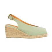 Castañer Canvas Kil Espadrille Green, Dam