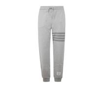 Thom Browne Klassiska Loopback Sweatpants med 4 Bar Stripe Gray, Herr