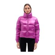 Emme DI Marella Lila quiltad pufferjacka Purple, Dam