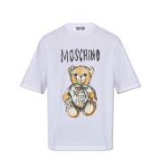 Moschino T-shirt med logotyp White, Herr