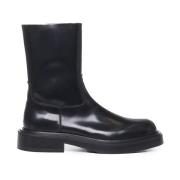 Salvatore Ferragamo Svarta kalvskinnstövlar Black, Dam