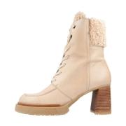 Wonders Lace-up Boots Beige, Dam