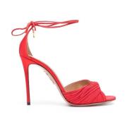 Aquazzura Röda Sandaler med Twist Detalj Red, Dam