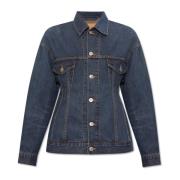 Balenciaga Hourglass Denimjacka Blue, Dam