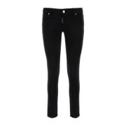 Dsquared2 Svarta stretch denim Jennifer jeans Black, Dam