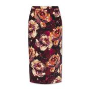 Dolce & Gabbana Kjol med blommotiv Multicolor, Dam