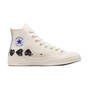 Comme des Garçons Hjärta Sneakers Chuck 70 Multi White, Herr