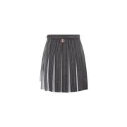 Thom Browne Randig Ull Plisserad Kjol Multicolor, Dam