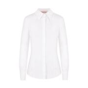 Valentino Garavani Vit Bomull Poplin Skjorta White, Dam