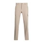 PT Torino Cargo Bomullsbyxor med Sidofickor och Bakfickor Beige, Herr