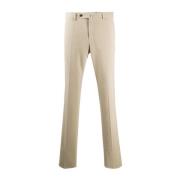 PT Torino Slim Fit Bomull/Kashmir Byxor Beige, Herr