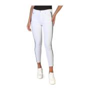Tommy Hilfiger Logo Skinny Jeans med dragkedja för kvinnor White, Dam