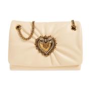 Dolce & Gabbana Devotion Medium axelväska Beige, Dam