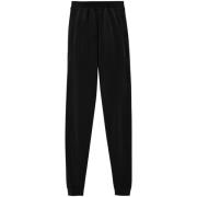 Saint Laurent Svarta stickade leggings i ull med elastisk midja och an...