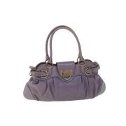 Salvatore Ferragamo Pre-owned Pre-owned Läder axelremsvskor Purple, Da...