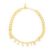 Moschino Halsband med logotyp Yellow, Dam