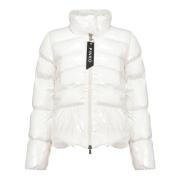 Pinko Quiltad Nylon Crystal Vit Kappa White, Dam