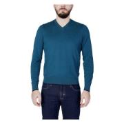 Armani Exchange Herr Höst/Vinter Bomull Kasmir Tröja Blue, Herr