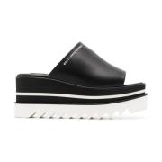 Stella McCartney Svarta Platform Slip-On Sandaler Black, Dam