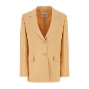 Jil Sander Oversize Persikofärgad Blazer i Viskosblandning Orange, Dam