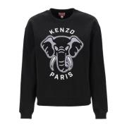 Kenzo Broderad Jungle Sweatshirt Black, Dam