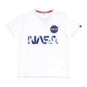 Alpha Industries Nasa Reflekterande T-Shirt för Män White, Herr