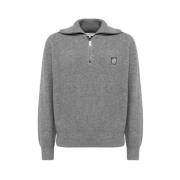 Maison Kitsuné Enfärgad Stickad Turtleneck Tröja Gray, Herr