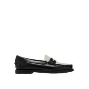 Sebago Klassiska handsydda läderloafers Black, Dam