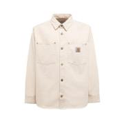 Carhartt Wip Enfärgad Bomull Derby Skjorta Beige, Herr