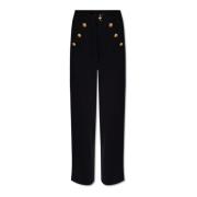 Balmain Sweatpants med hög midja Black, Dam