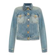 Balmain Denimjacka med vintageeffekt Blue, Dam