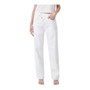 Agolde Vida Byxor Criss Cross Jeans White, Dam