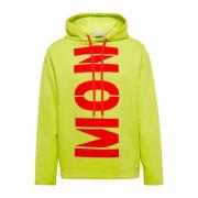 Moncler Grön Logo Hoodie för Män Green, Herr