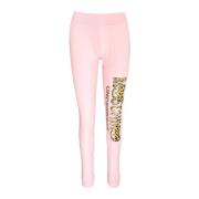 Moschino Rosa Leopard Logo Track Pants Pink, Dam