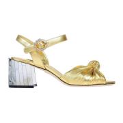Dolce & Gabbana Guld Läder Sandaler - Keira Kollektion Yellow, Dam