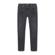 Alexander McQueen Svarta Jeans med Broderad Logotyp Black, Herr