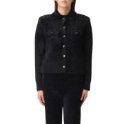 Twinset Kort Ribbstickad Jacka Black, Dam