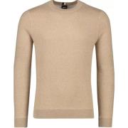 Hugo Boss Mjuk Stickad Pull Boss Beige, Herr