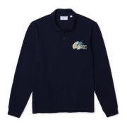 Lacoste Långärmad Polo från Frankrike Blue, Herr