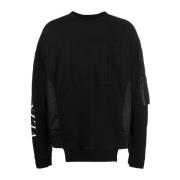 Valentino Svart Präglad Sweatshirt för Män Black, Herr