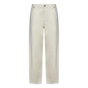 Victoria Beckham Avslappnad passform Låg midja Vita Jeans White, Dam