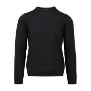 Tagliatore Stickad Crew Neck Tröja Black, Herr