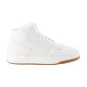 Saint Laurent Höga lädersneakers White, Herr