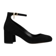 Michael Kors Svarta pumps i mocka med vintage-inspiration Black, Dam