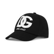 Dolce & Gabbana Barn Svart Baseballkeps med DG Logo Black, Herr
